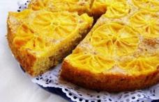 Prăjitură răsturnată cu portocale caramelizate