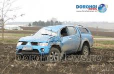 S-a dat peste cap cu mașina! Bărbat rănit într-un accident produs în apropierea localității Leorda - FOTO 