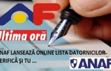 Lista neagră a datornicilor mici, publicată. Verifică dacă numele tău apare pe lista ANAF