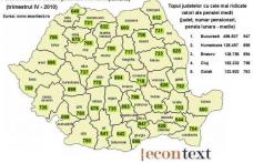 Harta pensiilor si a pensionarilor din Romania! Unde sunt cei mai multi/putini pensionari si ce pensii au ei