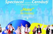 Ansamblul Hora din Vlăsinești reprezintă folclorul autentic românesc de Ziua Națională a României la Cernăuți 