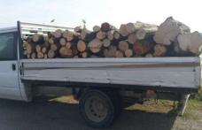 Material lemnos fără documente legale, confiscat de poliţişti