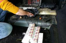 Țigări de contrabandă găsite de poliţiştii de frontieră împreună cu câinele Nacagu, la Punctul de Trecere a Frontierei Stânca - FOTO