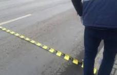 Bărbat accidentat de o maşină după o traversare neregulamentară