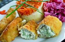 Piept de pui umplut cu cremă de brânză