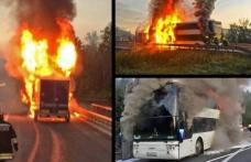 Un autocar românesc a explodat pe o autostradă din Austria