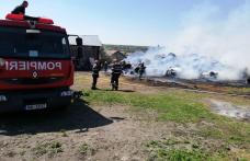 Incendiu provocat de un minor de 16 ani. S-a certat cu vecinul și i-a dat foc la depozitul de furaje