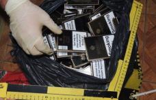 Ţigări de contrabandă confiscate de poliţişti