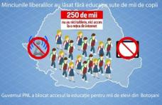 Mii de elevi din Botoșani lăsați fără educație de PNL!