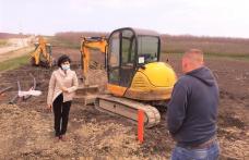 Ritm ridicat de lucru la alunecarea de teren de pe Drumul Județean 293, Dumeni – Havârna – FOTO