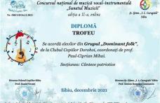 Elevi de la Clubul Copiilor Dorohoi premiați la Concursul Național „Sunetul muzicii” Sibiu 