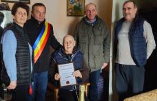 Veteran de război serbat de autoritățile locale din Dorohoi la împlinirea a 100 de ani - FOTO