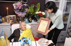 Recunoștință Veteranilor de Război – Veteran sărbătorit de Doina Federovici, președintele CJ Botoșani - FOTO
