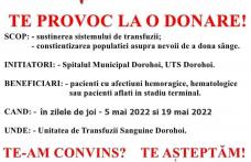 Campanie de donare de sânge reluată la Spitalul Municipal Dorohoi. Vezi când poți dona și care sunt criteriile donatorilor!