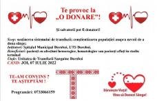 Campania „Te provoc la o donare!” continuă la UTS Dorohoi! Facem bine împreună!