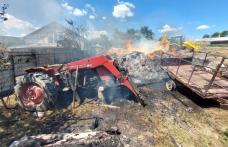 Incendiu la un depozit de furaje din comuna Frumușica - FOTO