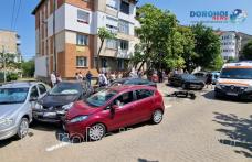 Accident în Dorohoi! Carambol într-o parcare după ce o mașină a fost scăpată de sub control - FOTO