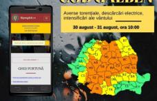 Cod galben de instabilitate atmosferică accentuată pentru județul Botoșani 