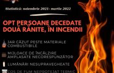 Opt persoane și-au pierdut viața în incendii iarna trecută