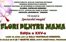 Clubul Copiilor Dorohoi organizează spectacolul omagial „Flori pentru mama” 2023. Vezi programul!