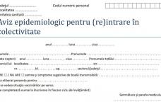 În atenția părinților: Informații cu privire la solicitarea avizelor epidemiologice la începutul anului școlar