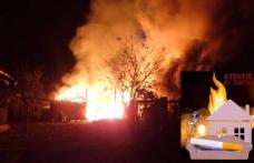 Clădire dezafectată din Dorohoi cuprinsă de flăcări