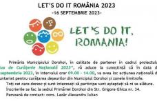 Primăria Dorohoi anunță informații privind proiectul „Ziua de Curățenie Națională 2023”