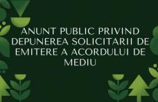 COMUNA CÂNDEȘTI: Anunţ privind depunerea solicitării de emitere a acordului de mediu