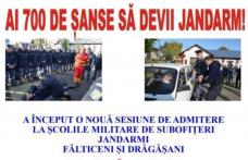 Ai 700 de șanse la dispoziție să devii jandarm! Vino în echipa noastră!