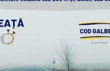 Codul galben de ceață și polei pentru judeţul Botoșani