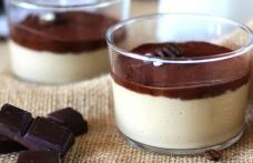 Cremă cu cafea și ganache de ciocolată