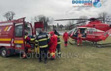 Bebeluș de o lună preluat de urgență de elicopterul SMURD de la Dorohoi - FOTO