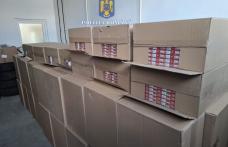 Tânăr reținut pentru 24 de ore. A fost depistat transportând peste 60.000 de pachete de țigarete