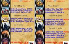 Vezi ce filme vor rula la Cinema „MELODIA” Dorohoi, în perioada 22-27 aprilie 2025 – FOTO