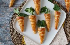 Morcovi din foitaj - aperitivul drăguț de paște