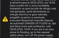 Cetățenii avertizați prin mesaj RO-ALERT de pericolul de inundații pe râurile Jijia și Sitna. CODUL ROȘU a fost emis