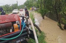 Copaci căzuți pe carosabil și gospodării inundate în Botoșani