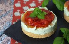Cheesecake sărat - cu busuioc și roșii cherry