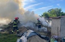 Jocul copiilor cu focul poate genera o tragedie! Incendiu izbucnit la un depozit de furaje