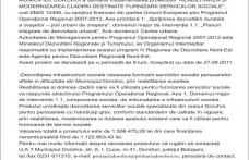 Dorohoi: Reabilitarea şi modernizarea clădirii destinate furnizării serviciilor sociale