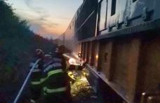 Incendiu la Leorda: Locomotiva unui tren de călători Suceava – Botoșani a luat foc