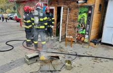 Incendiu la o shaormerie din Botoșani. O tânără de 19 ani, angajată a shaormeriei, a ajuns la spital - FOTO