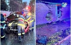 Șoferiță de 18 ani ajunsă la spital după ce a pierdut controlul mașinii și s-a izbit în zidul Stadionului Dorohoi
