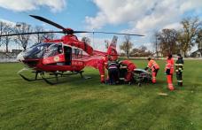 Bărbat în stare gravă preluat de urgență de elicopterul SMURD de la Dorohoi - FOTO