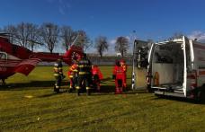 Bărbat din Suharău preluat de urgență de elicopterul SMURD de la Dorohoi - FOTO