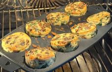 Brioșe cu spanac și ciuperci