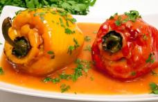 Ardei umpluți cu orez și ciuperci - de post