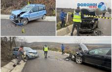 Accident la ieșirea din Dorohoi! Trei persoane au ajuns la spital în urma impactului dintre două mașini
