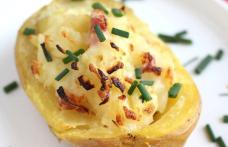 Cartofi umpluți cu mascarpone și șuncă afumată