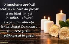 Dumnezeu să o odihnească în pace și lumină veșnică